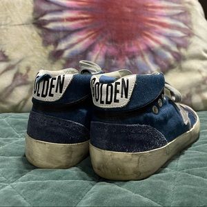 Golden Goose Mid-Star Blue Denim/Suede Sneakers